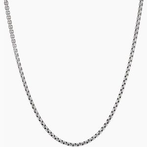 David Yurman Box Chain Necklace in Sterling Silver, 2.7mm